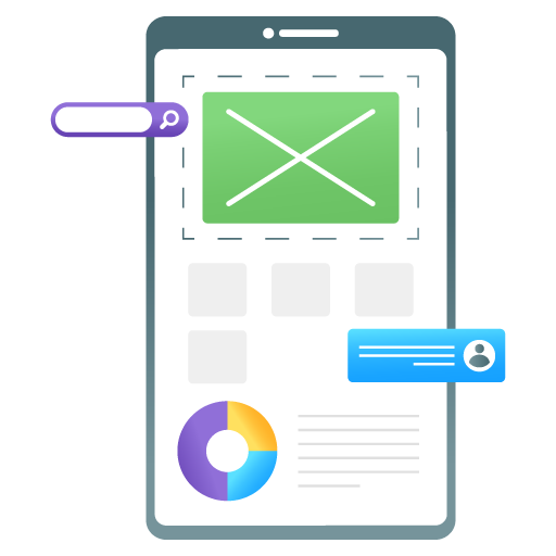 Mobile Interface -App Development Flat Gradient Vectors