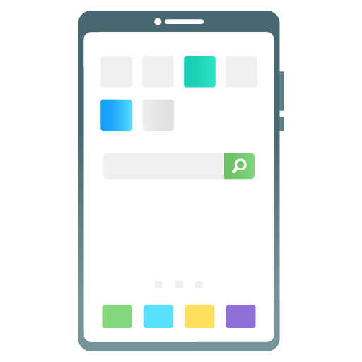 Mobile Menu -App Development Flat Gradient Vectors