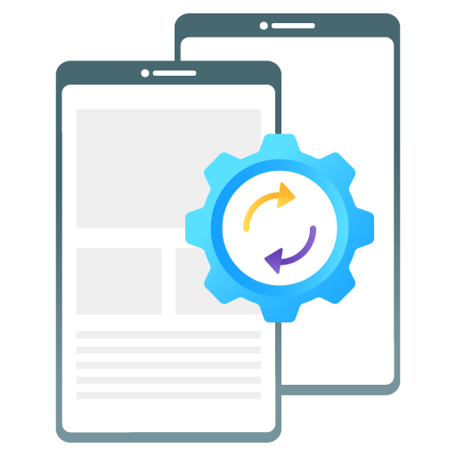 Mobile Sync -App Development Flat Gradient Vectors
