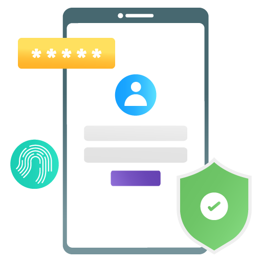 Login Password -App Development Flat Gradient Vectors