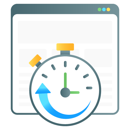 Website Uptime -Web Hosting and Data Analytics Flat Grad