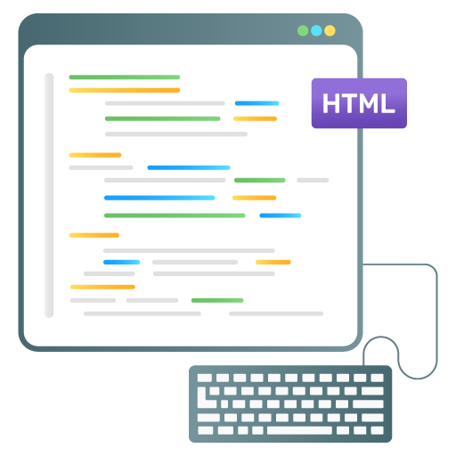 Web Coding -Web Hosting and Data Analytics Flat Gradient