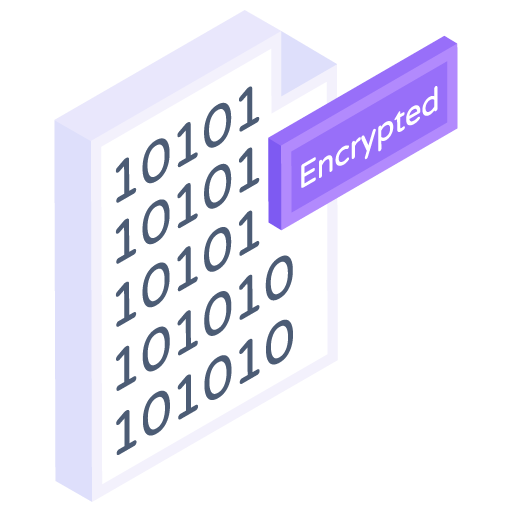 Encrypted Data -Cyber Security Isometric Icons