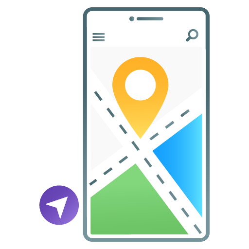 Navigation App -App Development Flat Gradient Vectors