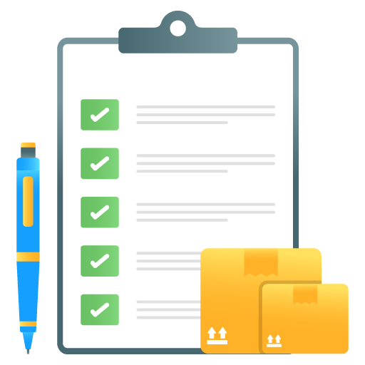 Inventory List -Ecommerce Flat Gradient Vectors Pack