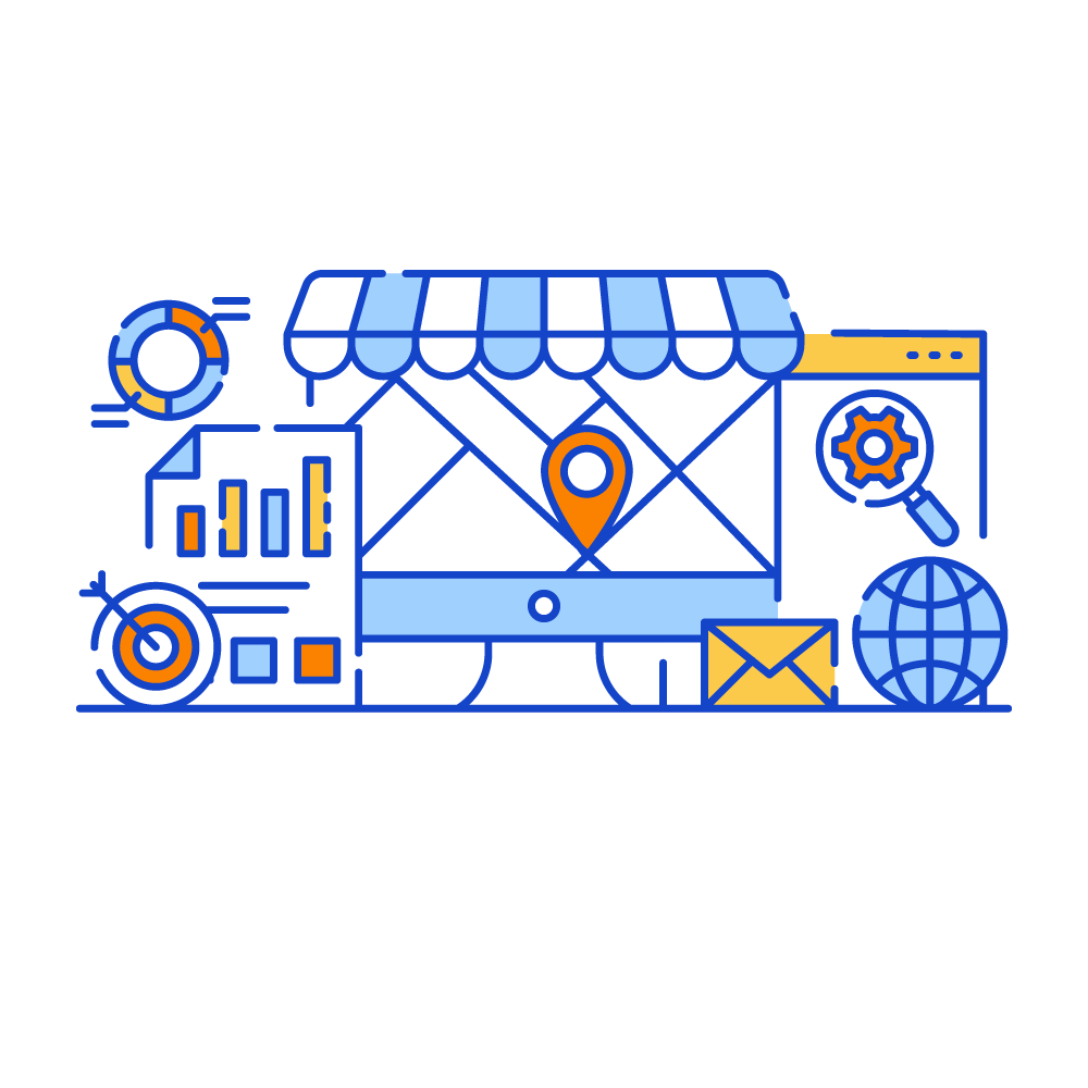 Local Seo -Data Analytics Illustrations