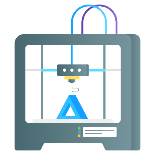 3d Printer -Artificial Intelligence Flat Gradient Vectors