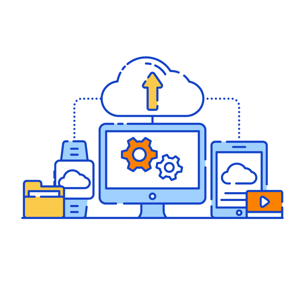 Cloud Computing Devices -Data Analytics Illustrations