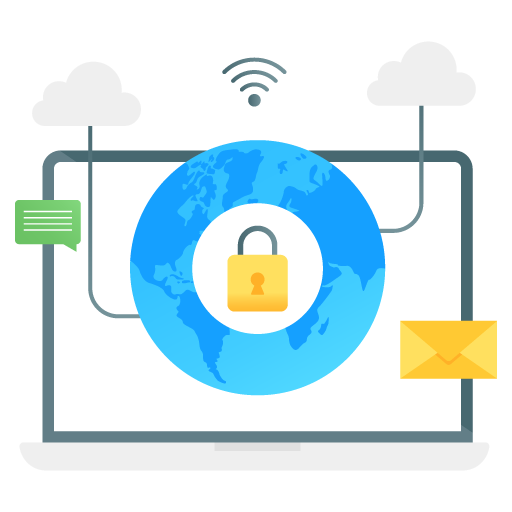 Network Security -Seo and Development Flat Gradient Vectors