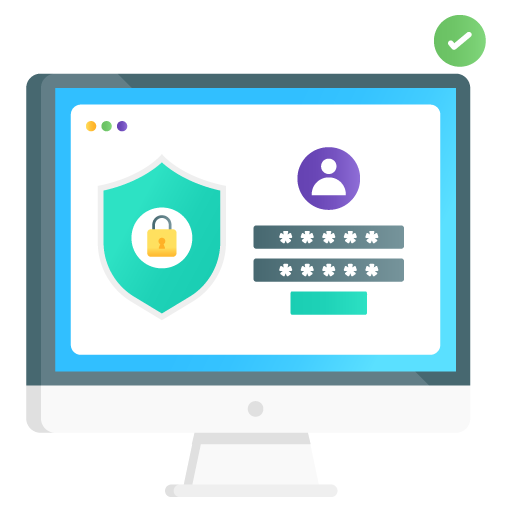 Secure Login -App Development Flat Gradient Vectors