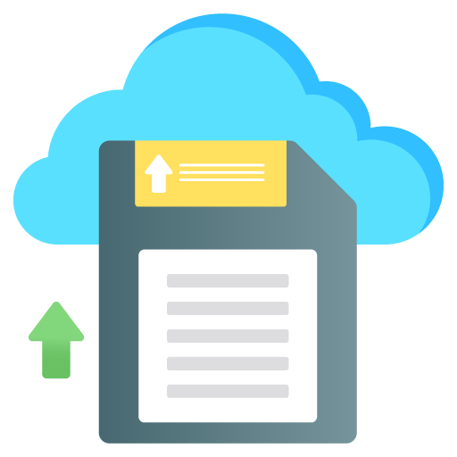 Save to Cloud -Web Hosting and Data Analytics Flat Gradi