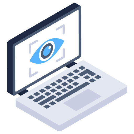 Eye Authentication -Cyber Security Isometric Icons