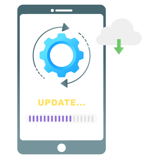 Mobile Update -App Development Flat Gradient Vectors