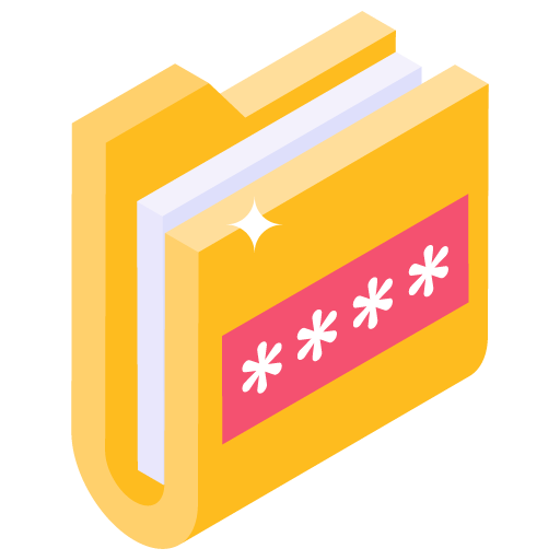 Folder Password -Cyber Security Isometric Icons