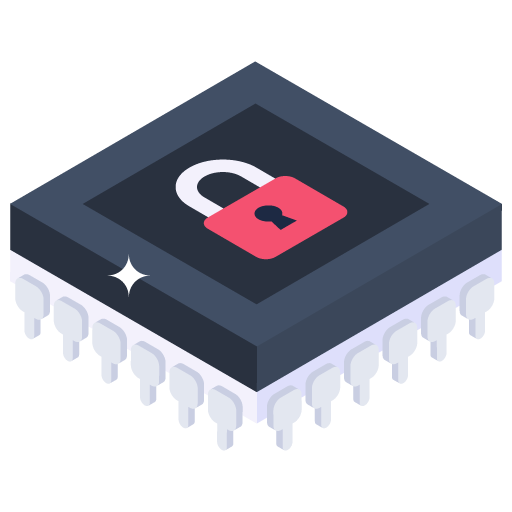 Locked Processor -Cyber Security Isometric Icons