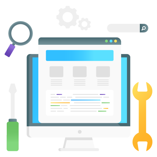 Web Development -Seo and Development Flat Gradient Vectors