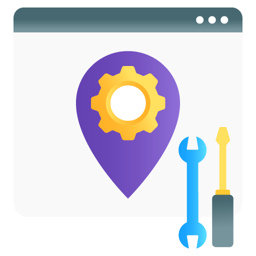Location Setting -Seo and Development Flat Gradient Vectors
