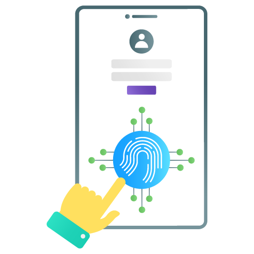 Biometric Technology -Artificial Intelligence Flat Gradient Vectors