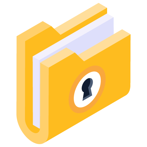 Secure Folder -Cyber Security Isometric Icons