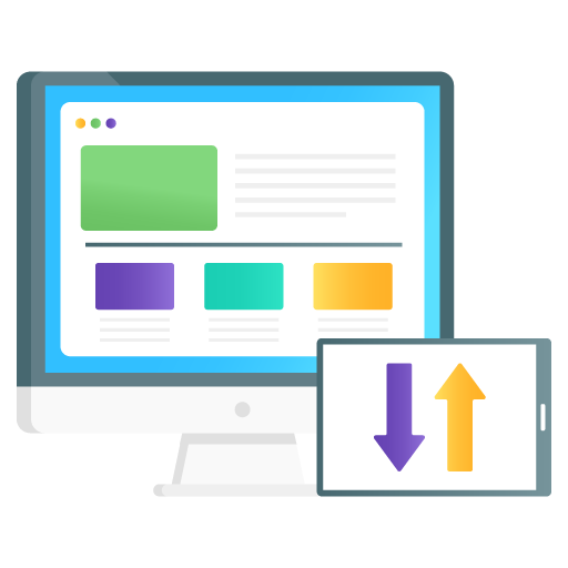 Adaptive Design -Seo and Development Flat Gradient Vectors