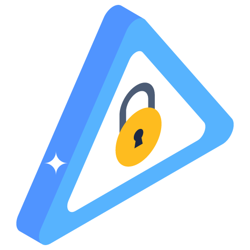 Password Warning -Cyber Security Isometric Icons