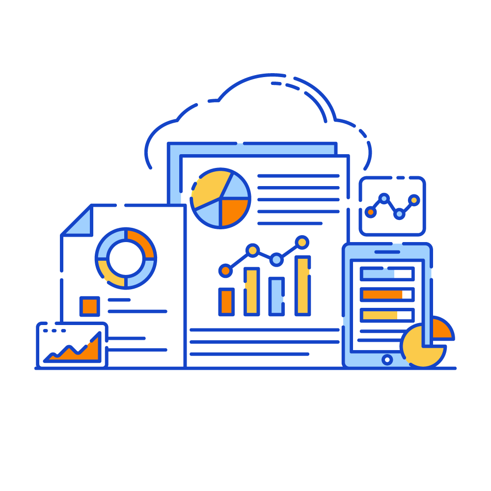 Cloud Reporting -Data Analytics Illustrations