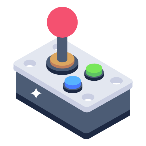 Retro Joystick -Game Isometric Icons