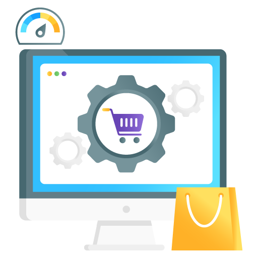 Ecommerce Optimization -Seo and Development Flat Gradient Vectors