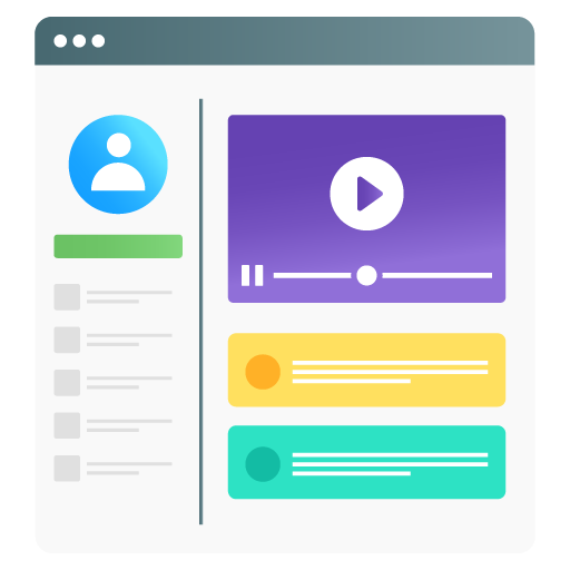 Web Interface -Artificial Intelligence Flat Gradient Vectors