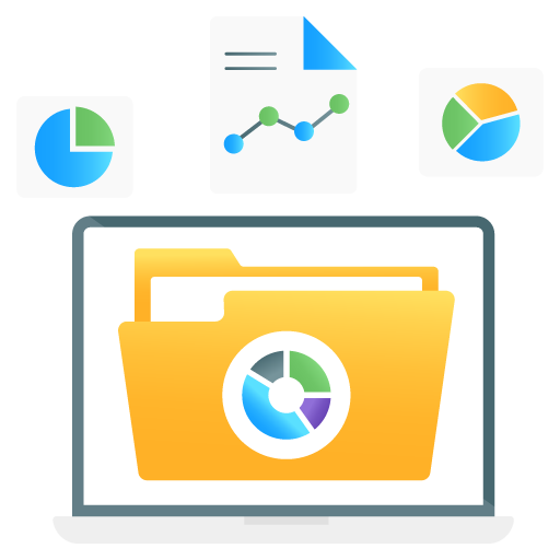 Data Collection -Web Hosting and Data Analytics Flat Gra