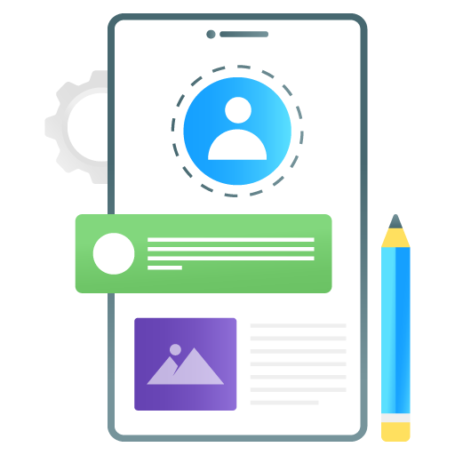 Ui Design -App Development Flat Gradient Vectors