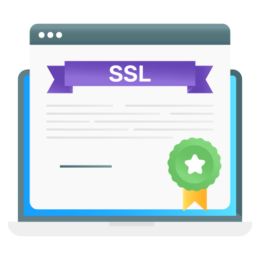Ssl certificate -Web Hosting and Data Analytics Flat Gra