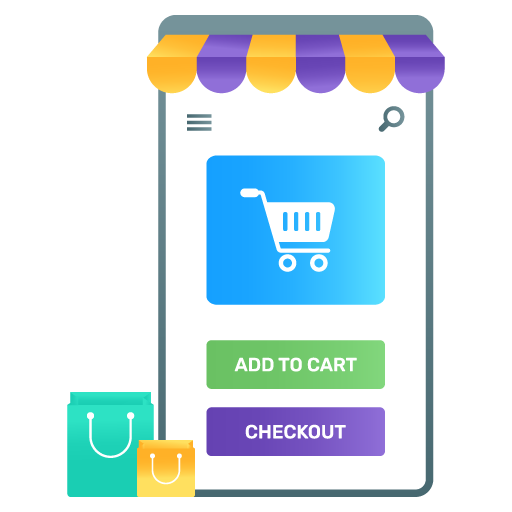Shopping App -App Development Flat Gradient Vectors