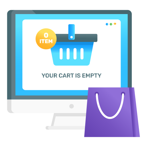 Empty Cart -Ecommerce Flat Gradient Vectors Pack