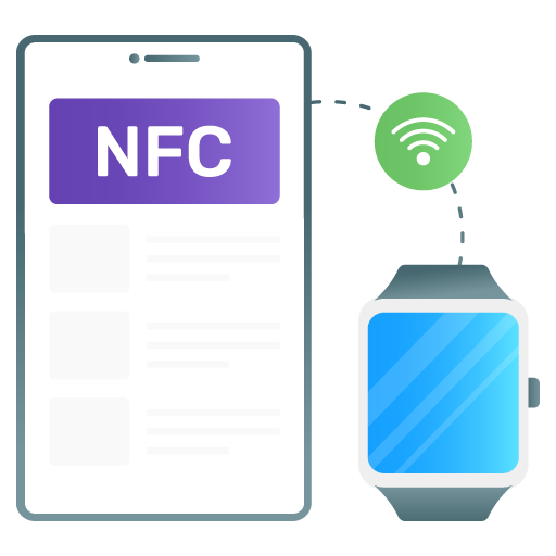 Nfc Technology -Artificial Intelligence Flat Gradient Vectors