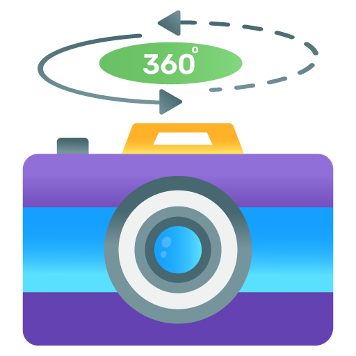 Wide Angle Camera -Artificial Intelligence Flat Gradient Vectors