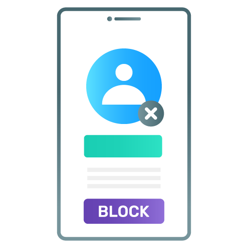 Block User -Social Media Flat Gradient Vectors
