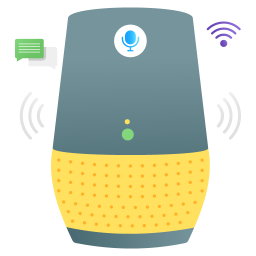 Smart Speaker -Artificial Intelligence Flat Gradient Vectors
