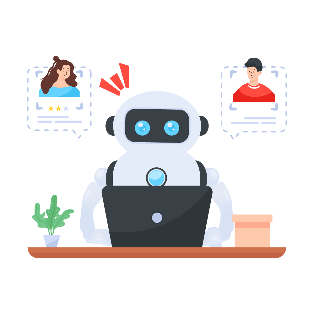 Robotic Support -Virtual Assistant Service Illustrations