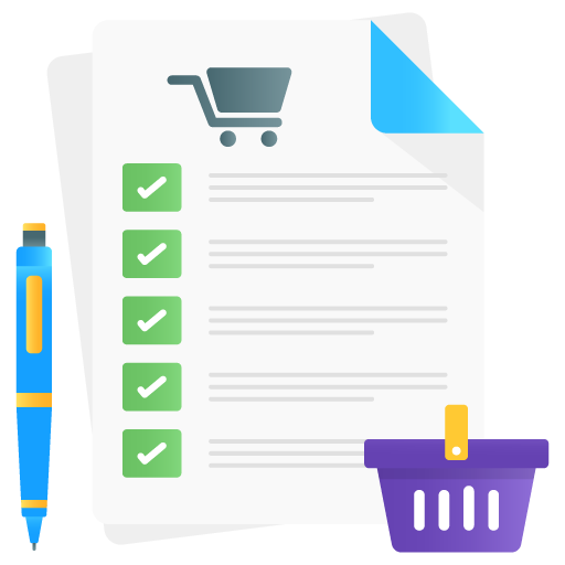 Shopping List -Ecommerce Flat Gradient Vectors Pack
