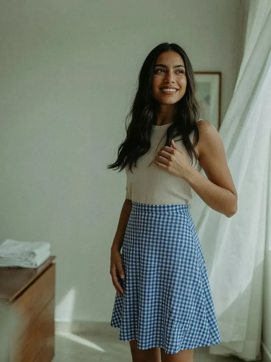 AI virtual try-on — A Line Skirt
