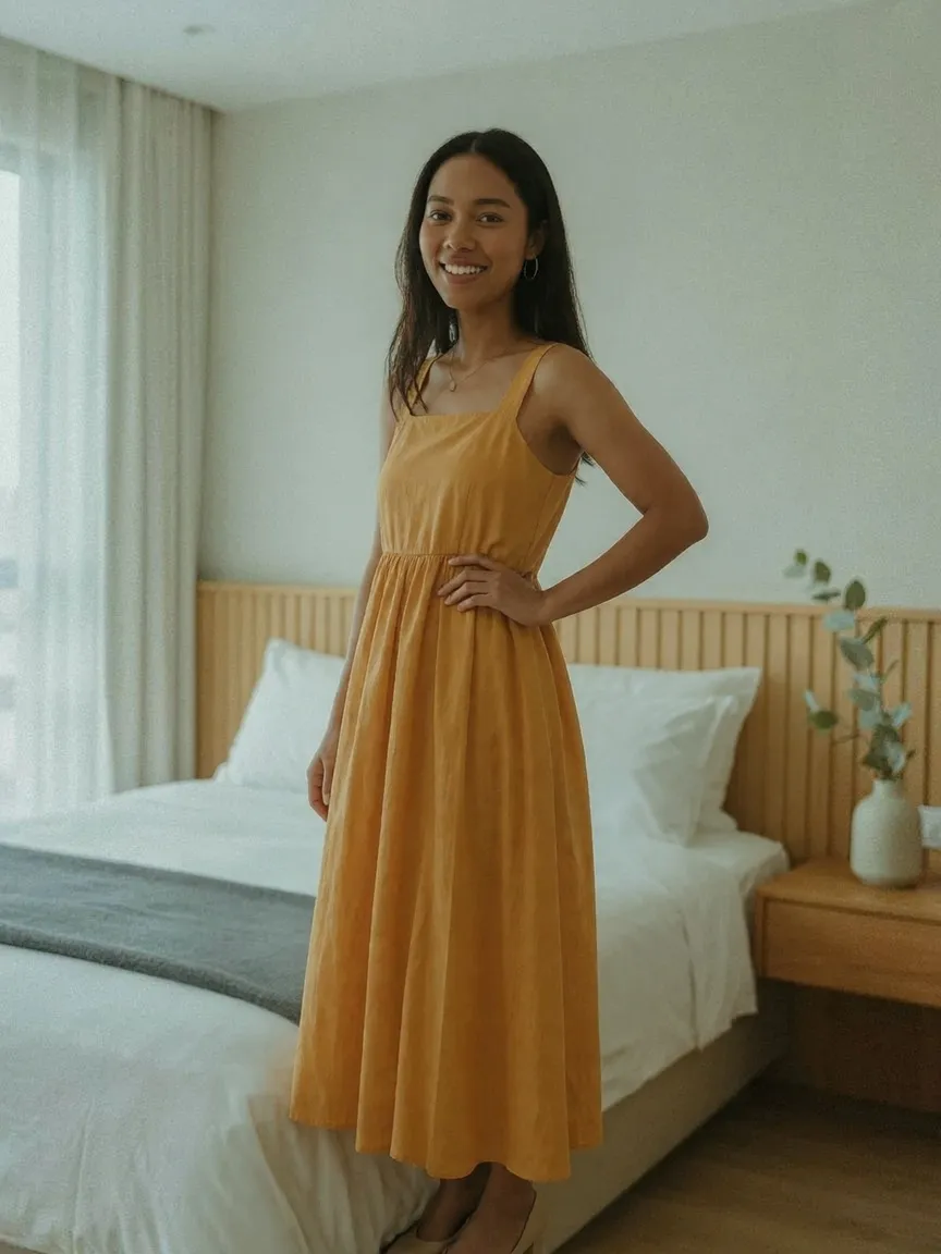 AI virtual try-on — Maxi Dress