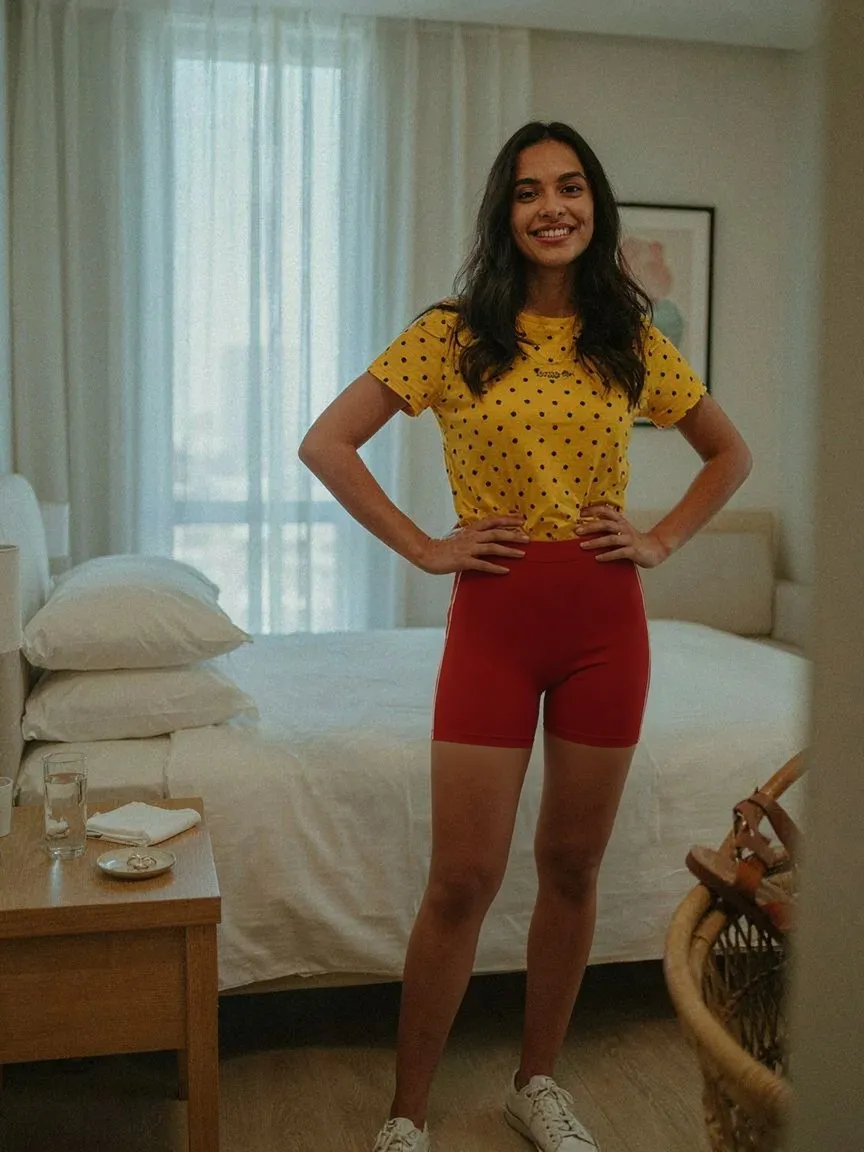 AI virtual try-on — Running Shorts