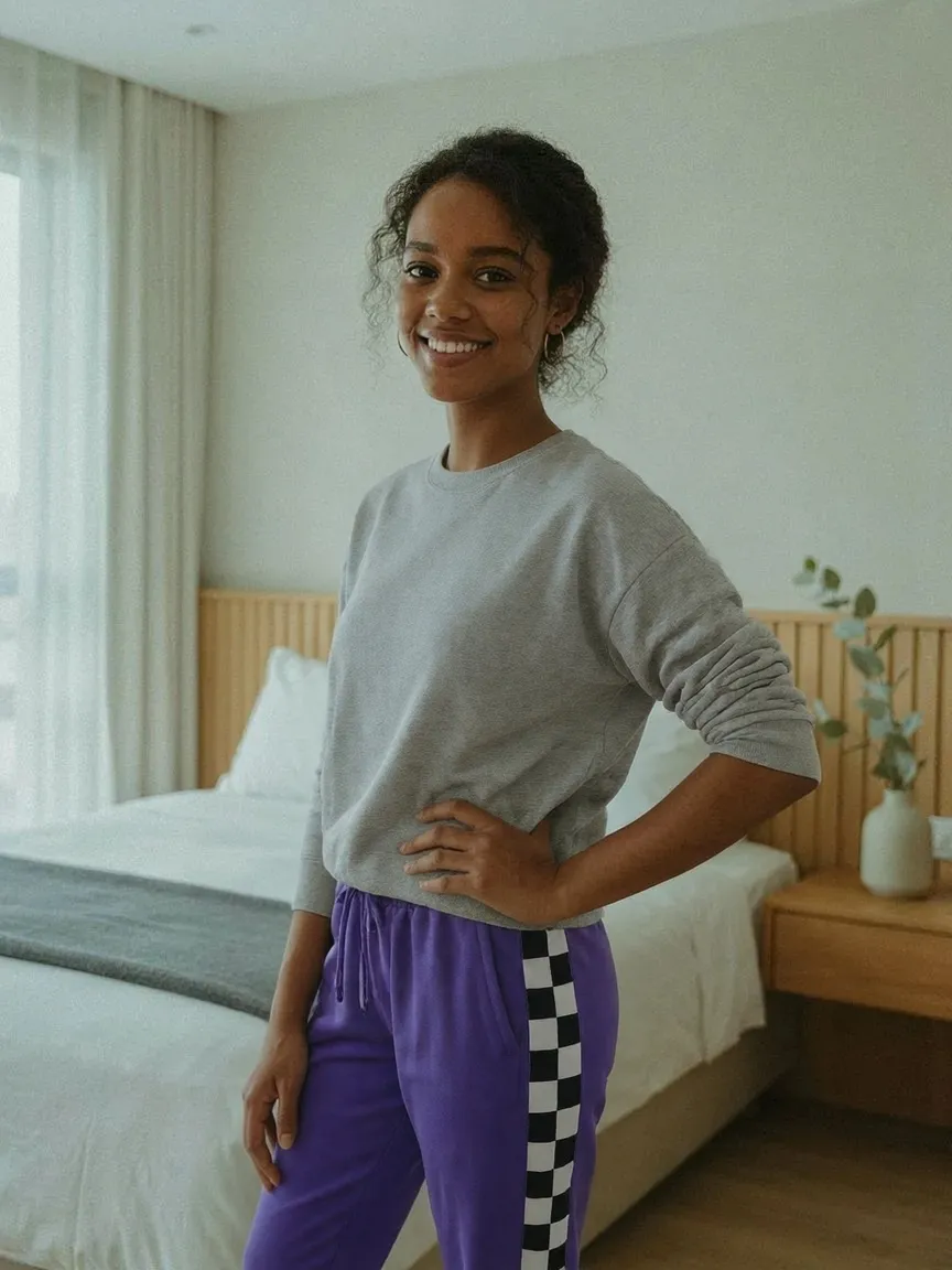 AI virtual try-on — Track Pants