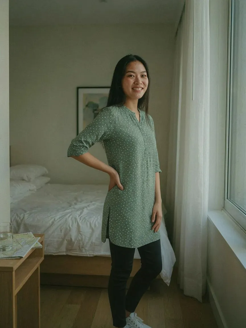 AI virtual try-on — Short Kurti