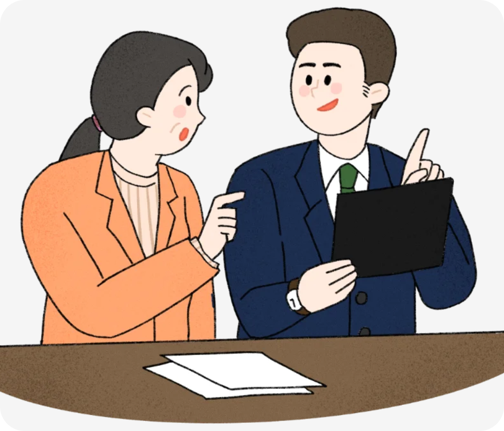 상담 장면 일러스트