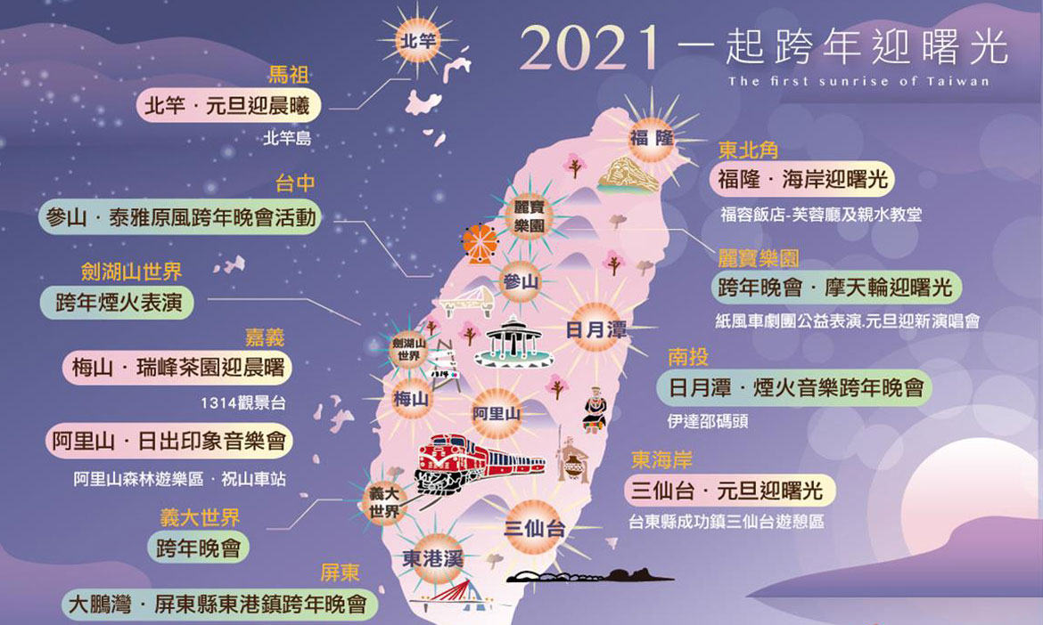 2021跨年懶人包 揮別2020的不開心，在國家風景區美景下賞夕陽迎曙光，許下新希望