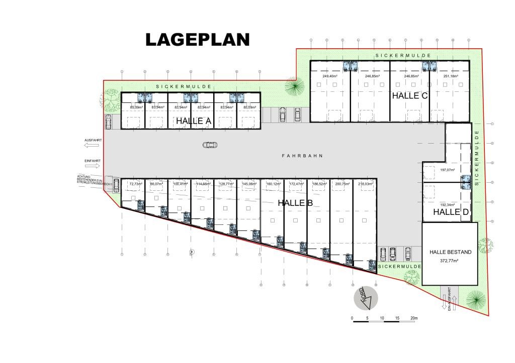 Gewerbeobjekt Miete Korneuburg Spillern 2417/8635 Flächenaufteilung