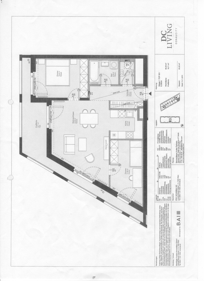 Wohnung Miete Wien 22.,Donaustadt Wien 2417/8846 Plan 1