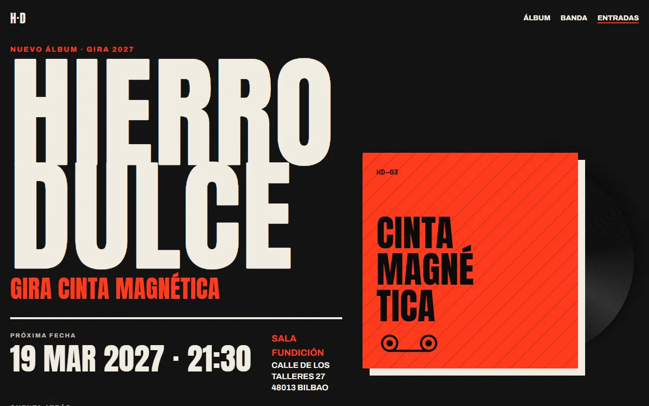 Hierro Dulce — Banda de rock: disco y gira